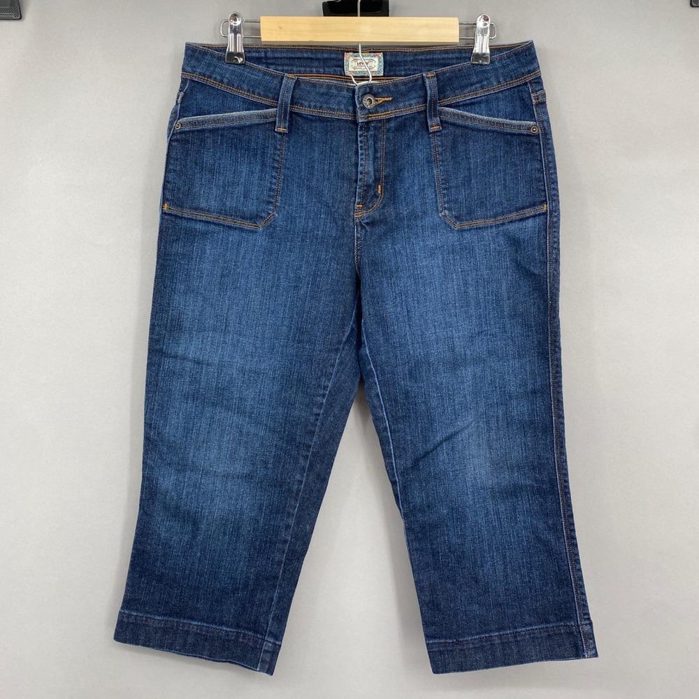 Levis 545 Capri Jeans Womens Size 10 Dark Wash Denim Cropped Stretch Pants y2k